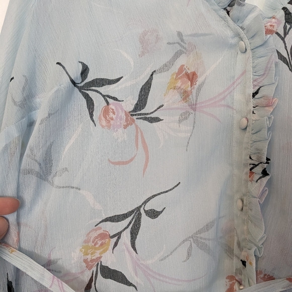 Jessica Simpson Sheer Floral Maternity Blouse Top, Sz. SMALL - Picture 3 of 8